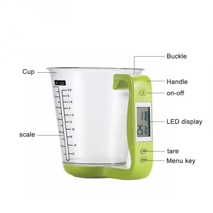 Order Online Keto Tools Electronic Scale Measuring Cup Kitchen Scales by Keto Science - DXB Keto Shop 