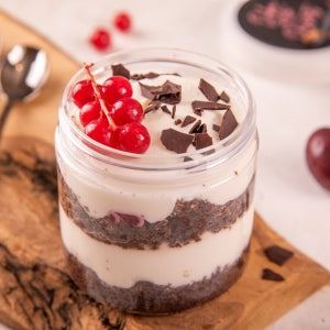 Order Online Sweets Black Forest Cake Jar by Hola - DXB Keto Shop 