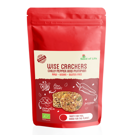 Order Online Snacks Chilly Pepper & Pumpkin Seeds Raw Keto Crackers 50g by Switchology - DXB Keto Shop 