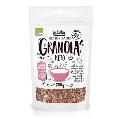 Order Online Snacks Diet Food Organic Granola Keto 200g by Diet Food - DXB Keto Shop 