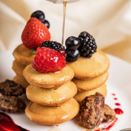 Order Online Sweets Keto Mini Maple Dutch Pancakes with Berries by Hola - DXB Keto Shop 