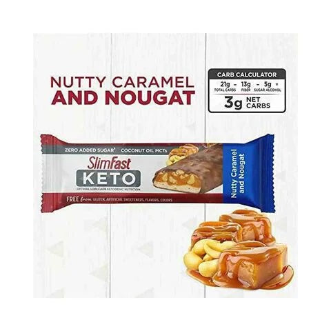 Order Online Sweets Slimfast Keto Meal Nutty Nougat 48g x5 by Slimfast - DXB Keto Shop 