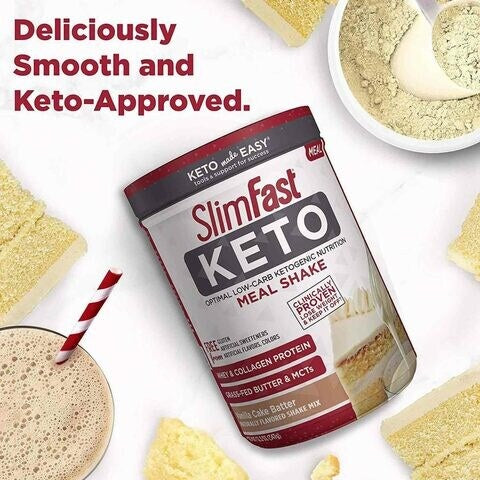 Order Online Sweets Slimfast Keto Vanilla Cake 375g by Slimfast - DXB Keto Shop 