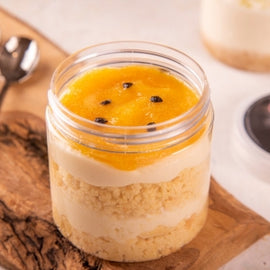 Order Online Sweets Vanilla Passionfruit Cake Jar by Hola - DXB Keto Shop 