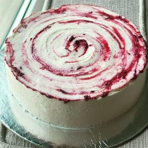 Order Online Sweets Victoria Sponge Cake with Berry Swirl by Hola - DXB Keto Shop 